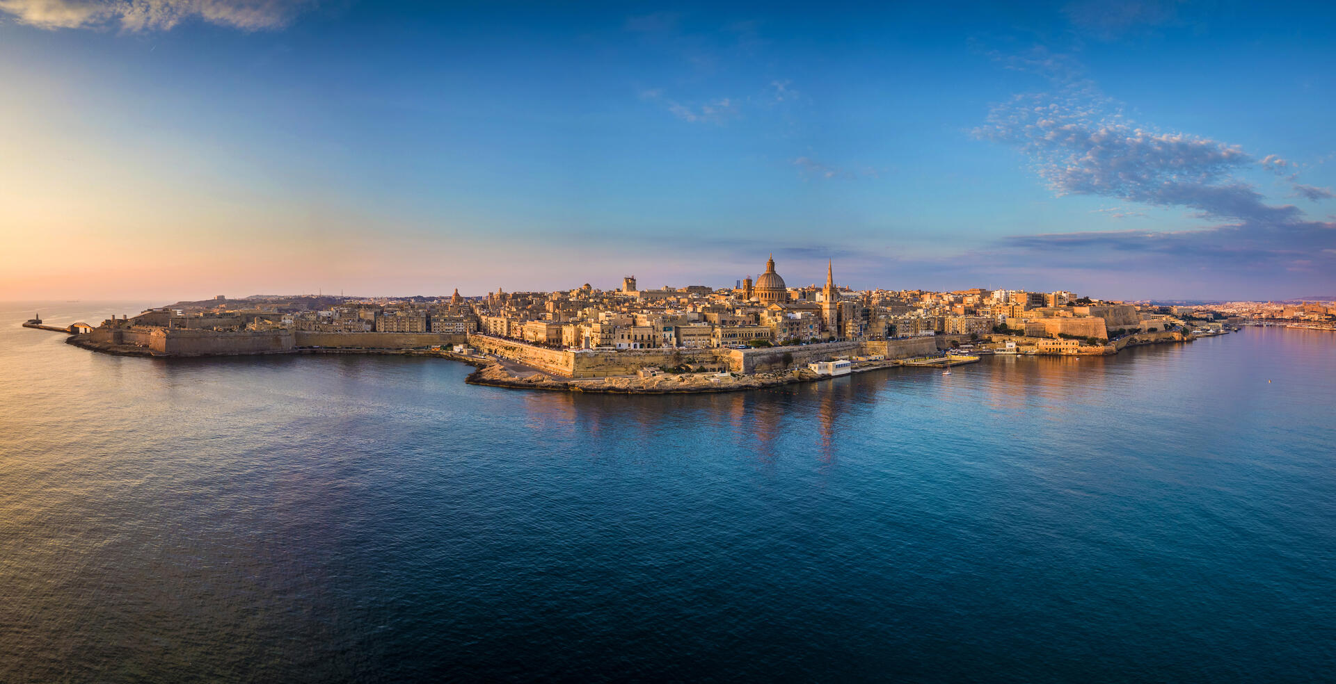 Valletta Malta panoramic view UNESCO World Heritage capital