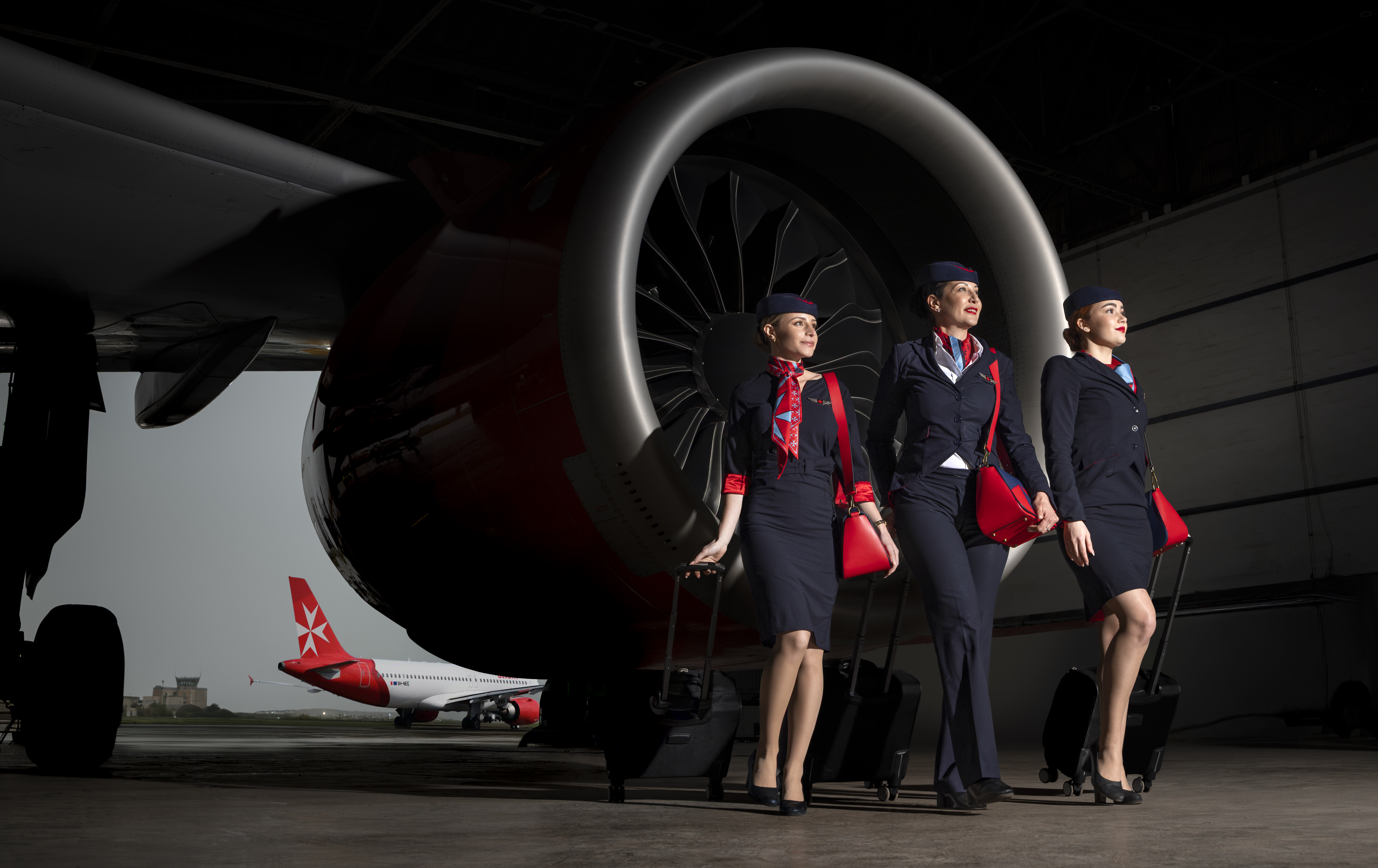 KM Malta Airlines crew